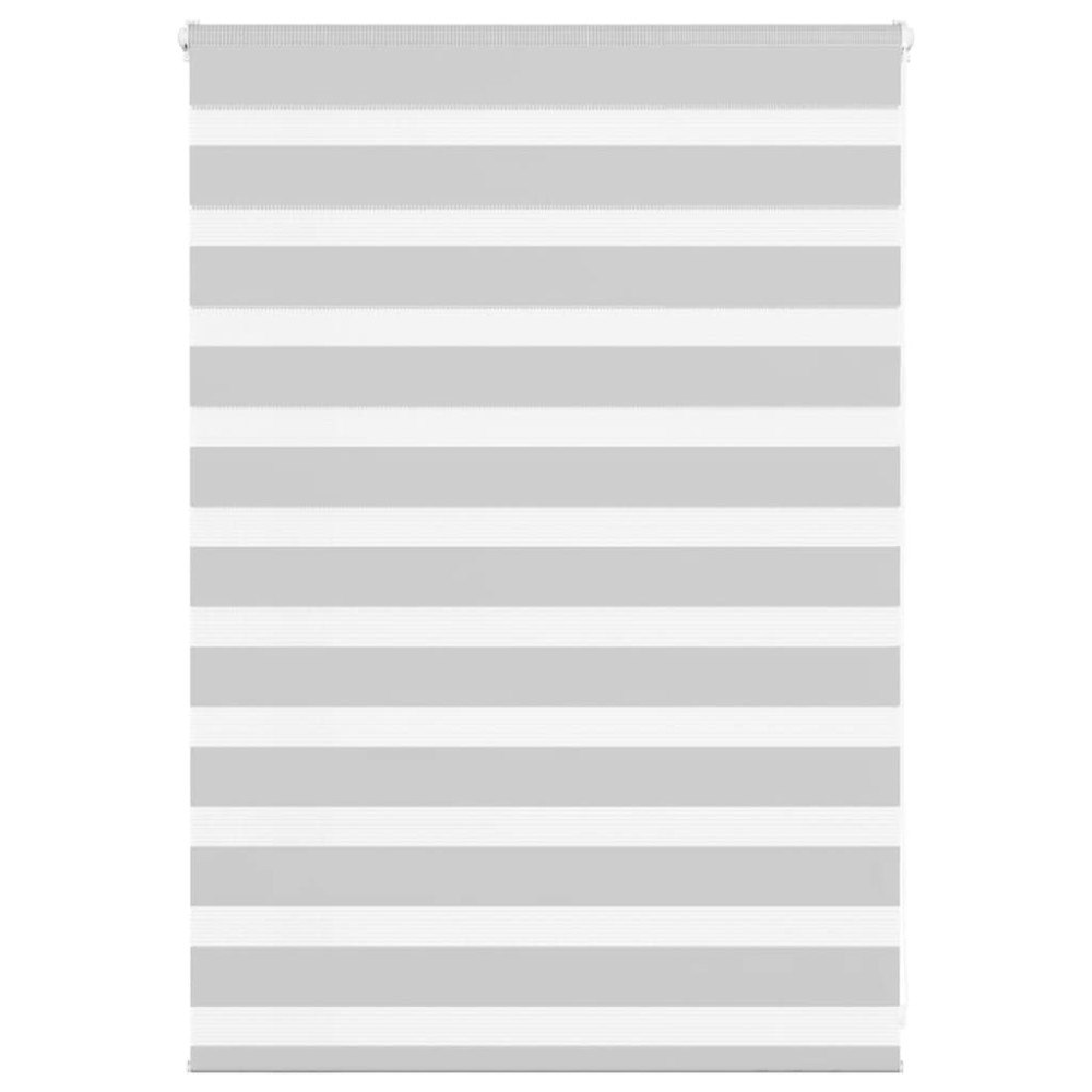 vidaXL Rullgardin zebra ljusgrå 100x100 cm tyg bredd 95,9 cm polyester
