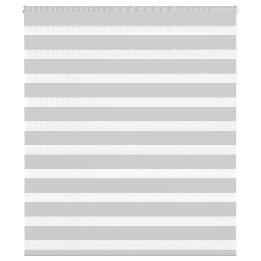 vidaXL Rullgardin zebra ljusgrå 120x100 cm tyg bredd 115,9cm polyester
