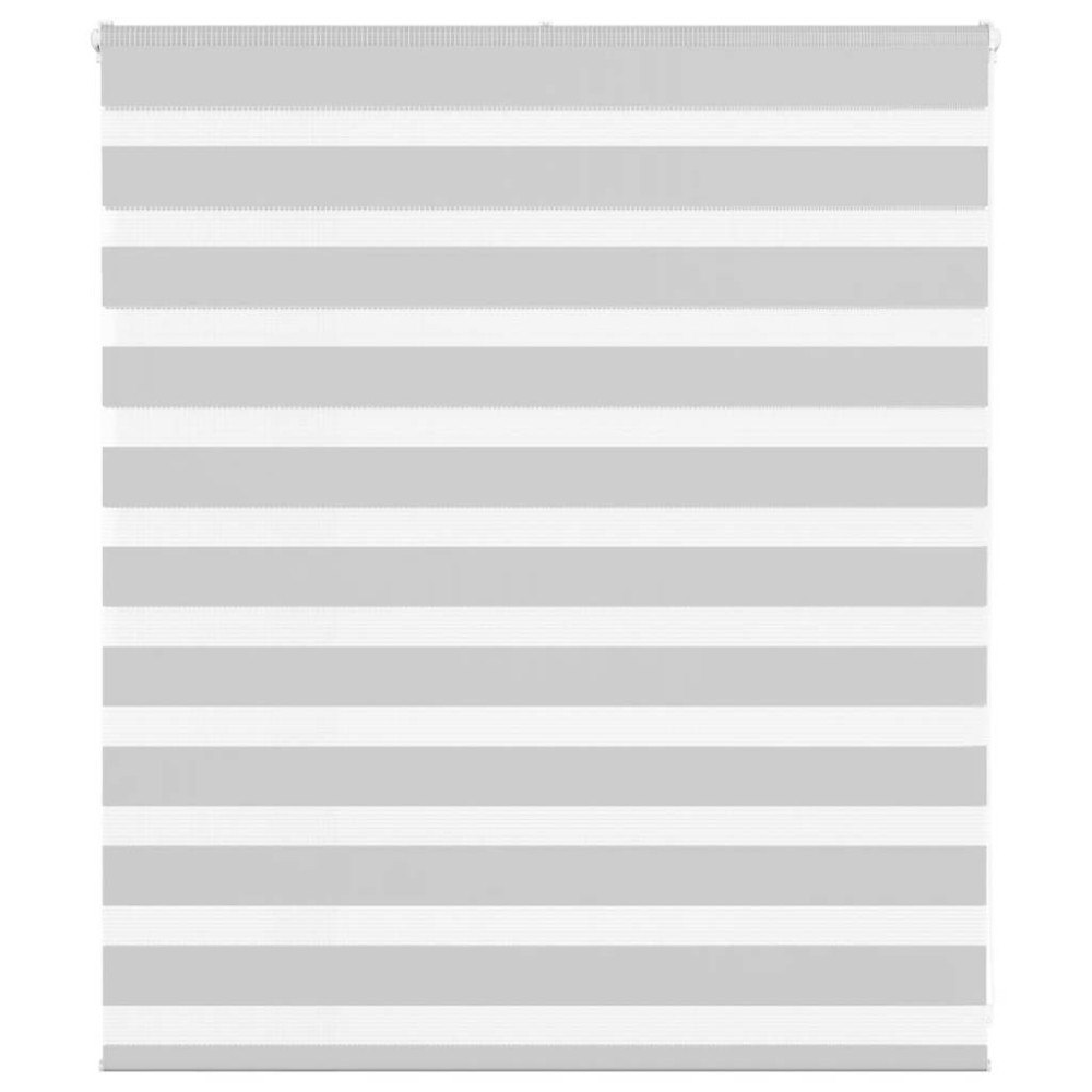 vidaXL Rullgardin zebra ljusgrå 130x100 cm tyg bredd 125,9cm polyester