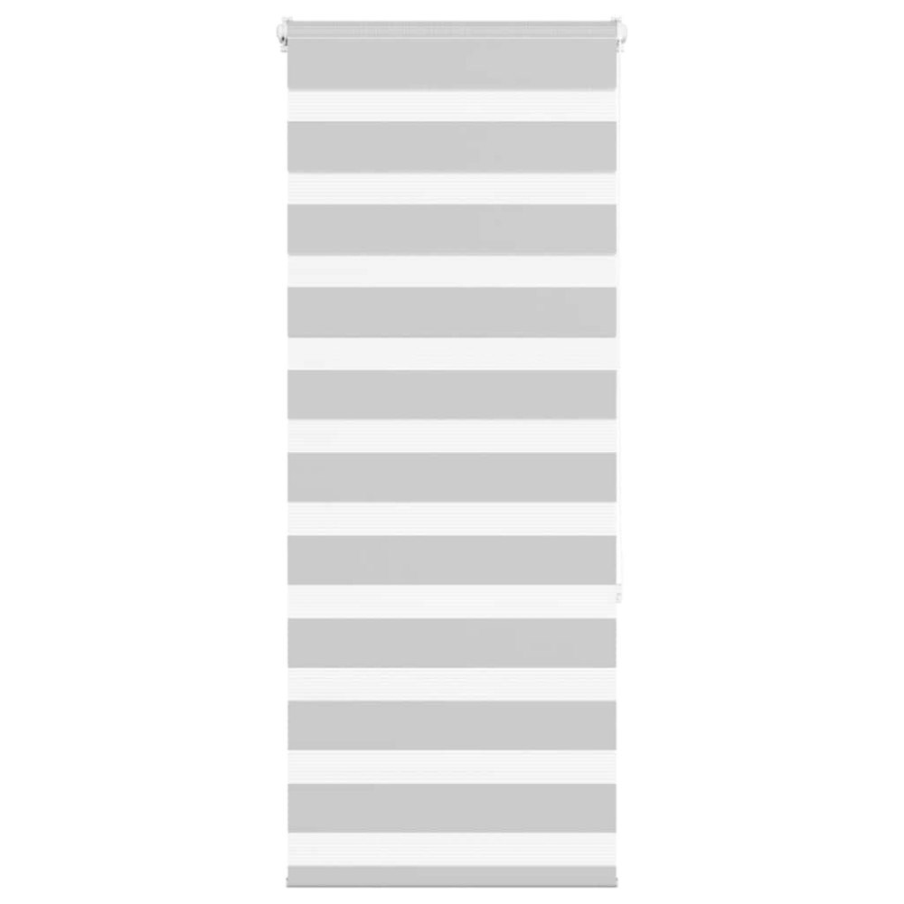 vidaXL Rullgardin zebra ljusgrå 55x150 cm tyg bredd 50,9 cm polyester