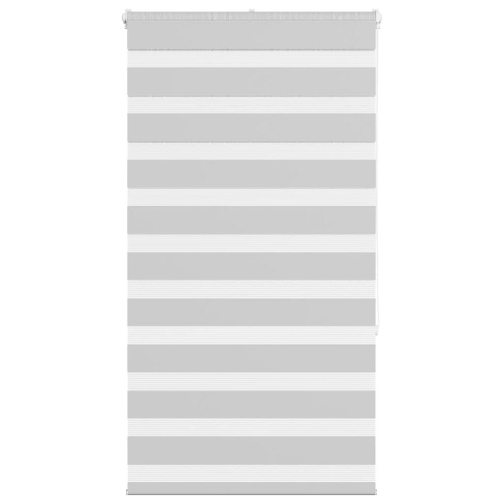 vidaXL Rullgardin zebra ljusgrå 75x150 cm tyg bredd 70,9 cm polyester