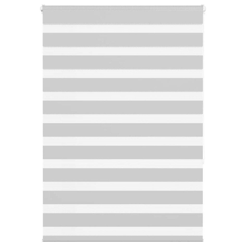 vidaXL Rullgardin zebra ljusgrå 110x150 cm tyg bredd 105,9cm polyester