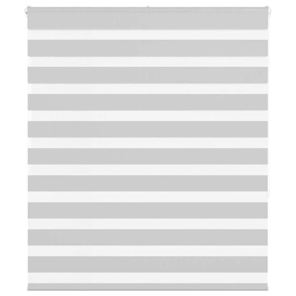 vidaXL Rullgardin zebra ljusgrå 130x150 cm tyg bredd 125,9cm polyester