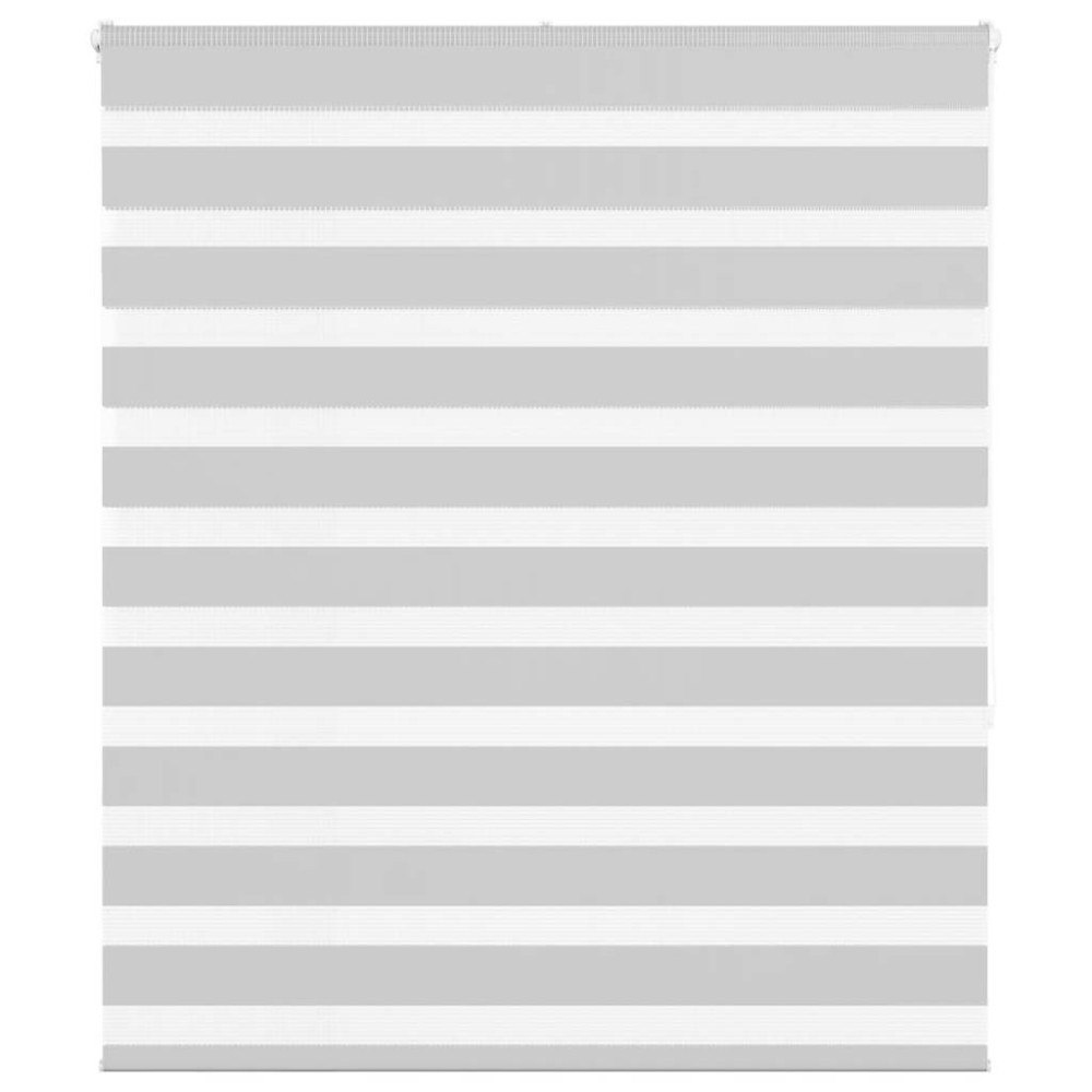 vidaXL Rullgardin zebra ljusgrå 135x150 cm tyg bredd 130,9cm polyester