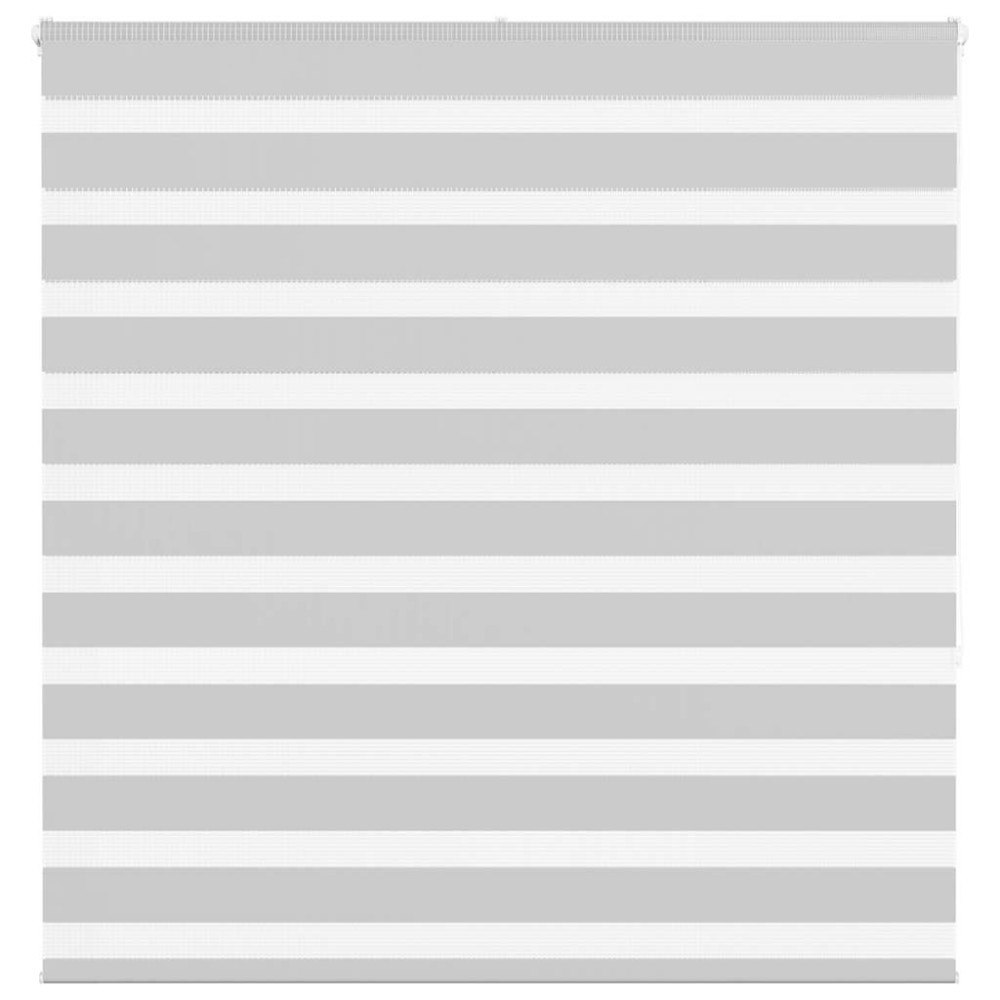 vidaXL Rullgardin zebra ljusgrå 140x150 cm tyg bredd 135,9cm polyester