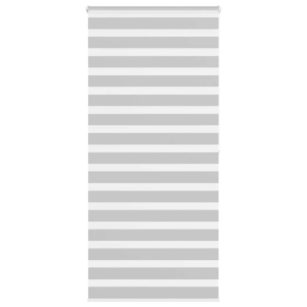 vidaXL Rullgardin zebra ljusgrå 95x200 cm tyg bredd 90,9 cm polyester