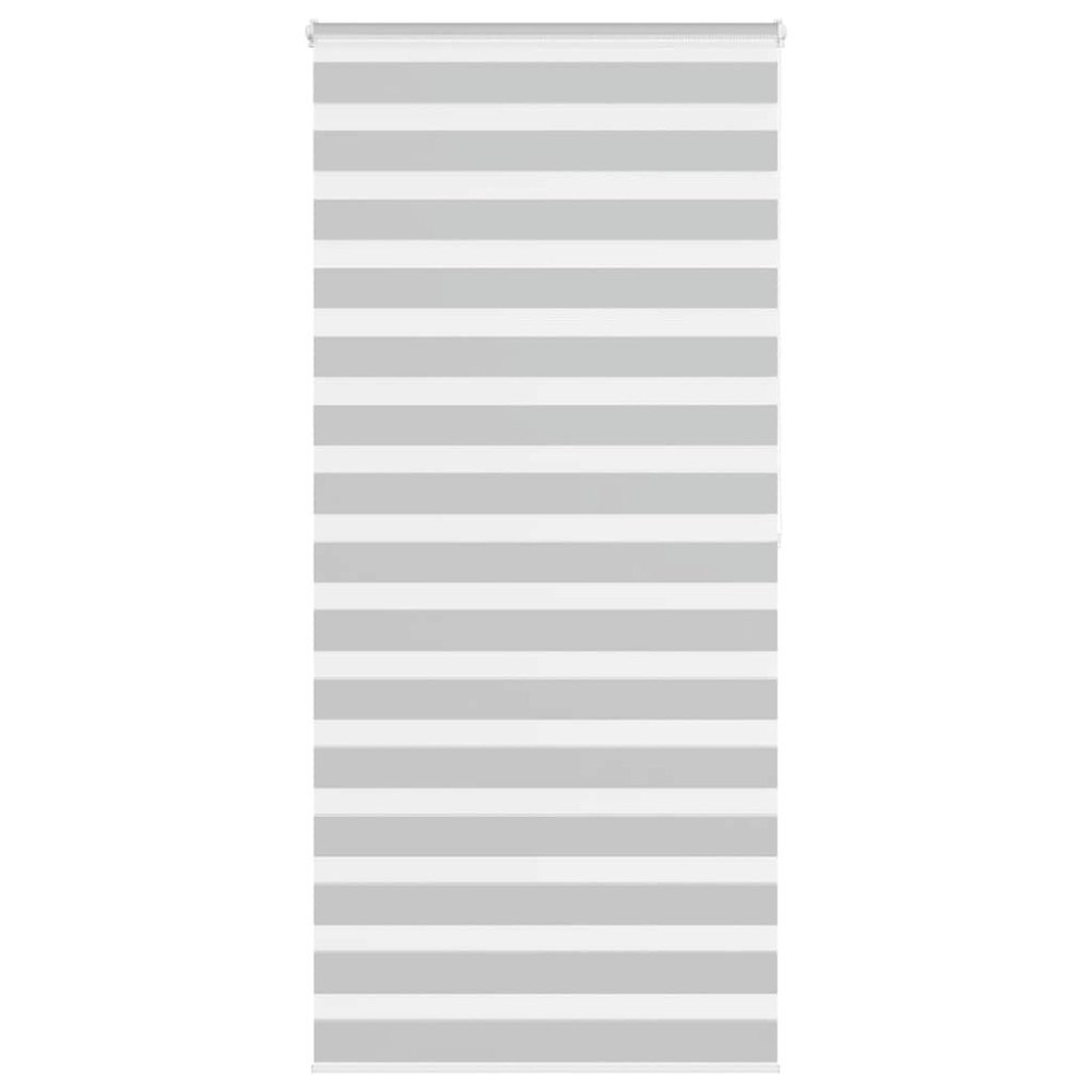 vidaXL Rullgardin zebra ljusgrå 110x200 cm tyg bredd 105,9cm polyester