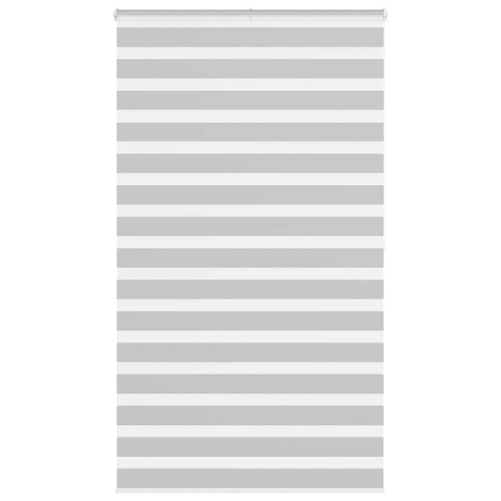 vidaXL Rullgardin zebra ljusgrå 120x200 cm tyg bredd 115,9cm polyester