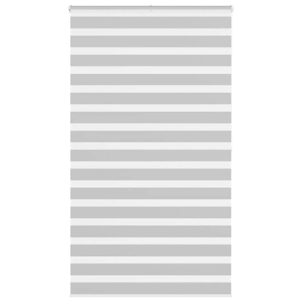 vidaXL Rullgardin zebra ljusgrå 125x200 cm tyg bredd 120,9cm polyester