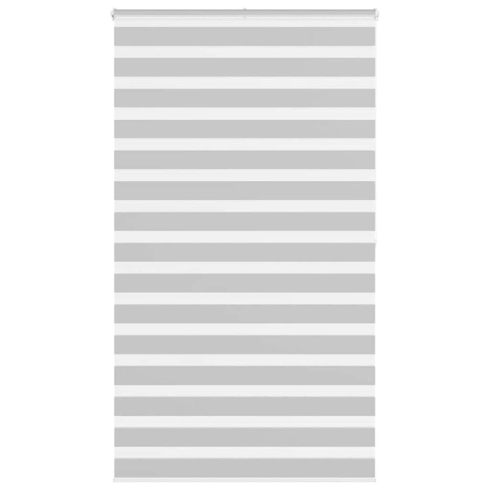 vidaXL Rullgardin zebra ljusgrå 135x200 cm tyg bredd 130,9cm polyester
