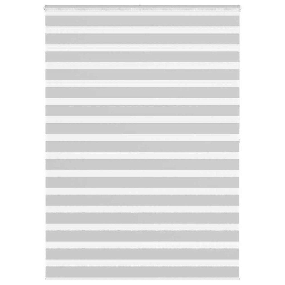 vidaXL Rullgardin zebra ljusgrå 155x200 cm tyg bredd 150,9cm polyester