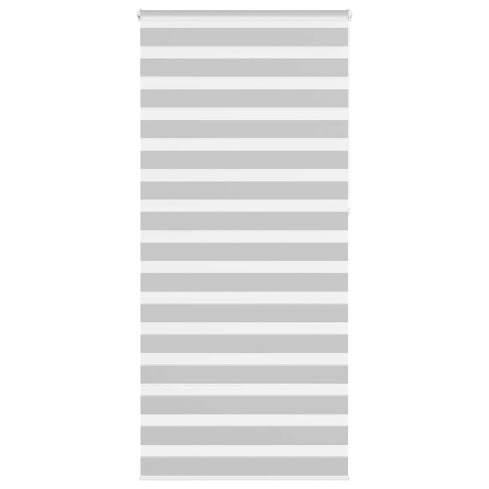 vidaXL Rullgardin zebra ljusgrå 100x230 cm tyg bredd 95,9 cm polyester
