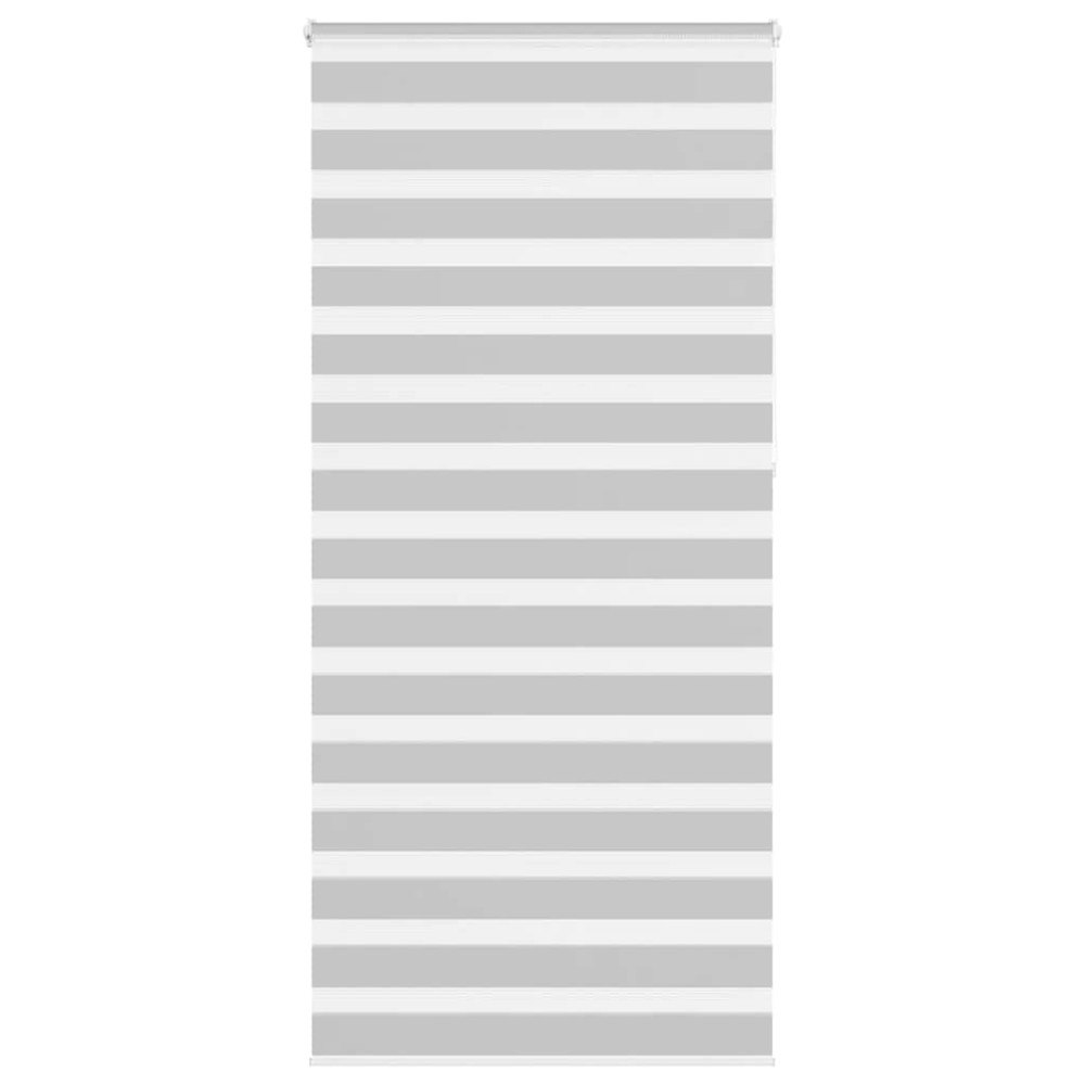vidaXL Rullgardin zebra ljusgrå 105x230 cm tyg bredd 100,9cm polyester