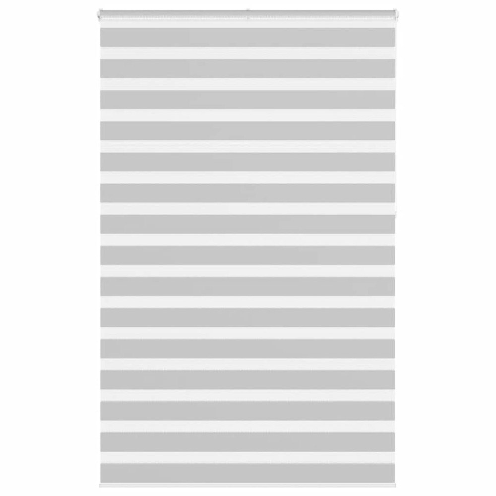 vidaXL Rullgardin zebra ljusgrå 140x230 cm tyg bredd 135,9cm polyester