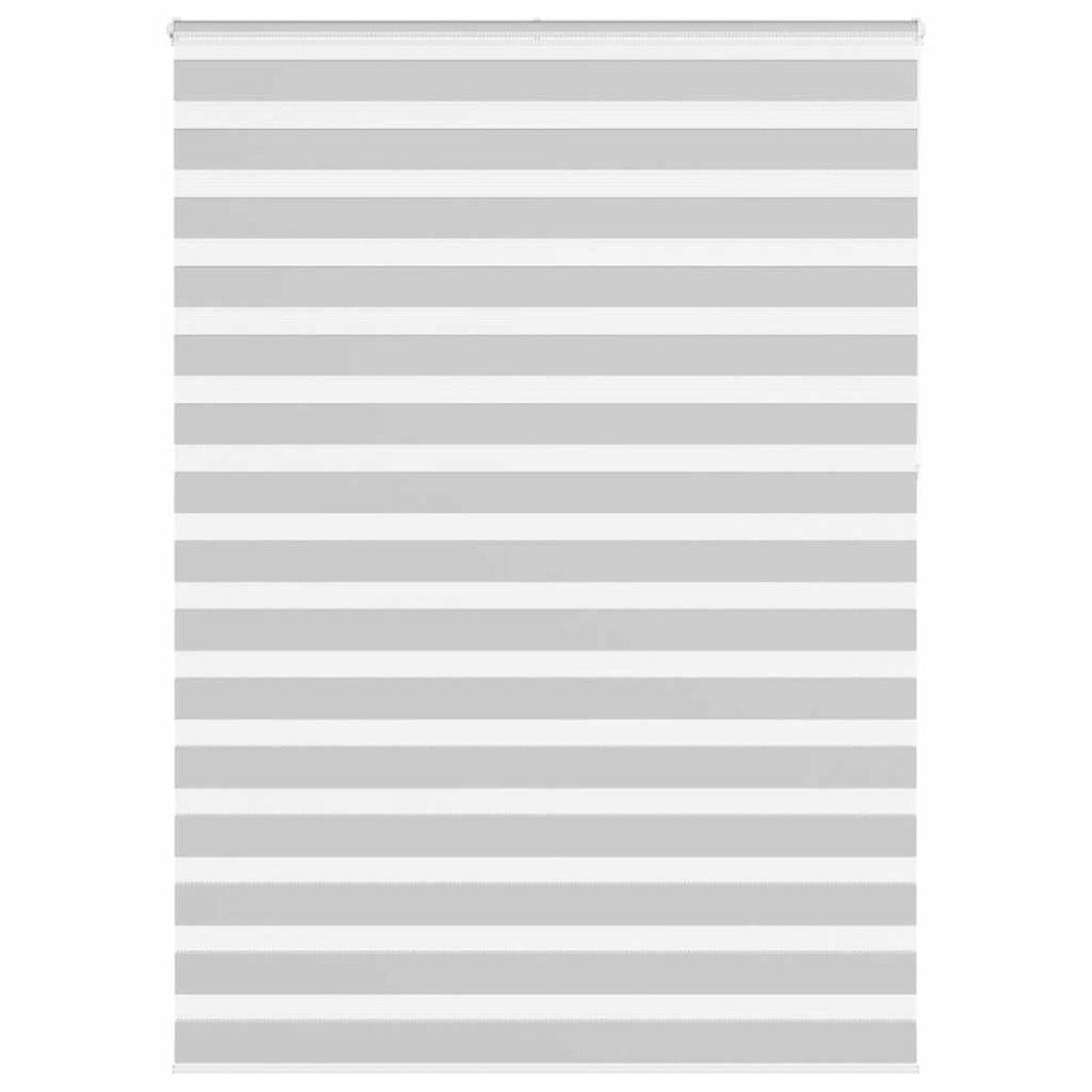 vidaXL Rullgardin zebra ljusgrå 155x230 cm tyg bredd 150,9cm polyester