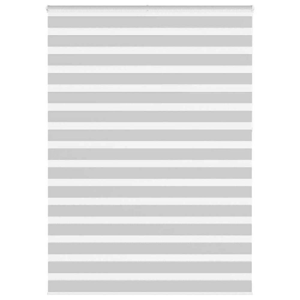 vidaXL Rullgardin zebra ljusgrå 160x230 cm tyg bredd 155,9cm polyester