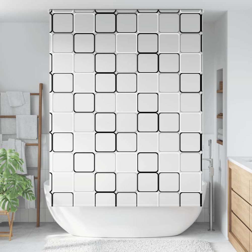 vidaXL Rullgardin för dusch 150x240 cm tyg bredd 146 cm