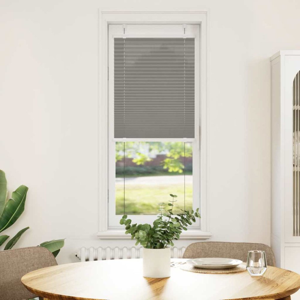 vidaXL Plisserad persienn antracit 40x150cm tyg bredd 39,4cm polyester