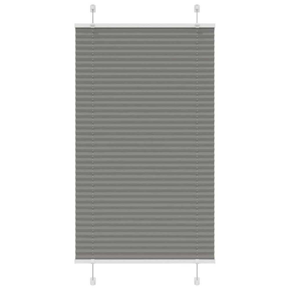 vidaXL Plisserad persienn antracit 75x150cm tyg bredd 74,4cm polyester
