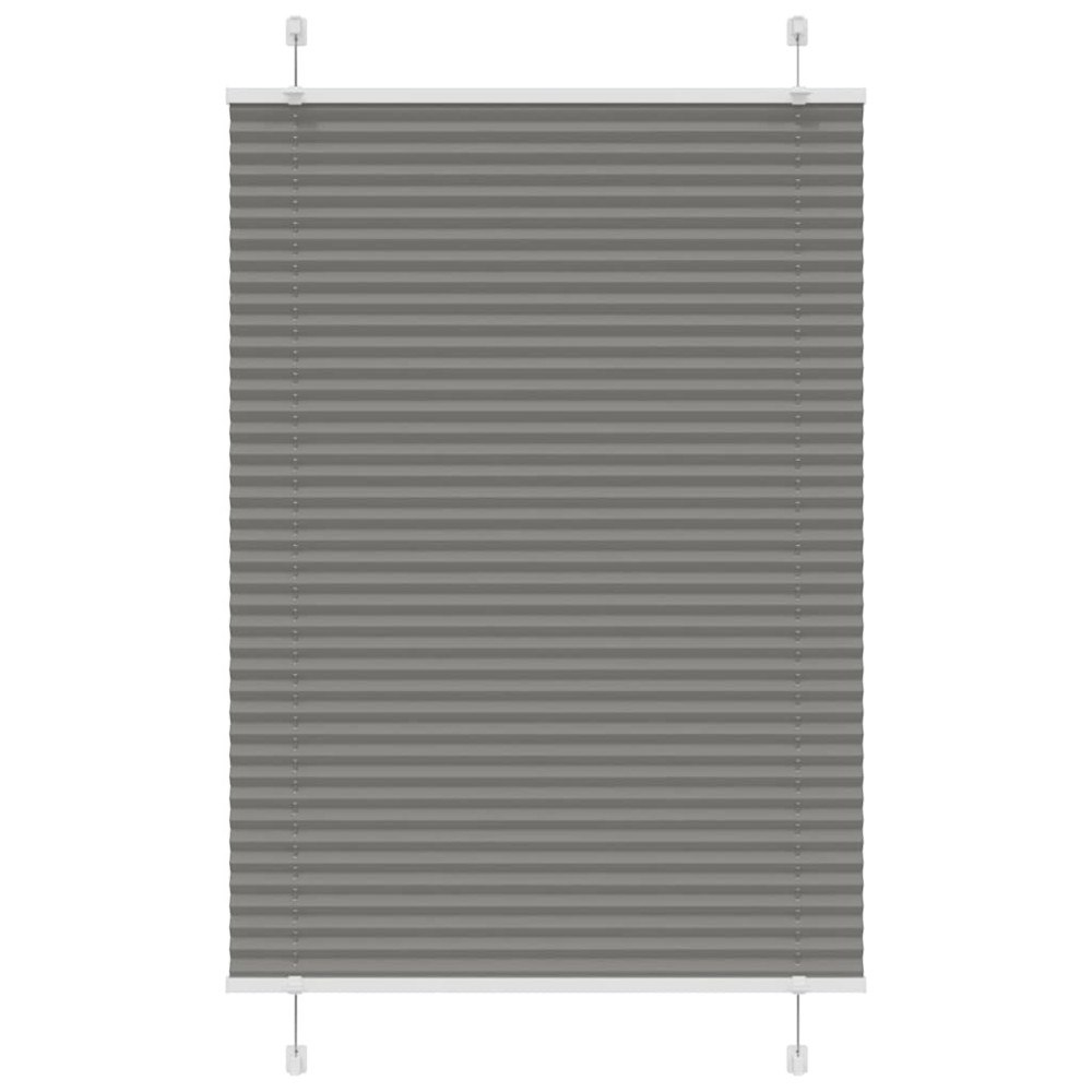 vidaXL Plisserad persienn antracit 90x150cm tyg bredd 89,4cm polyester