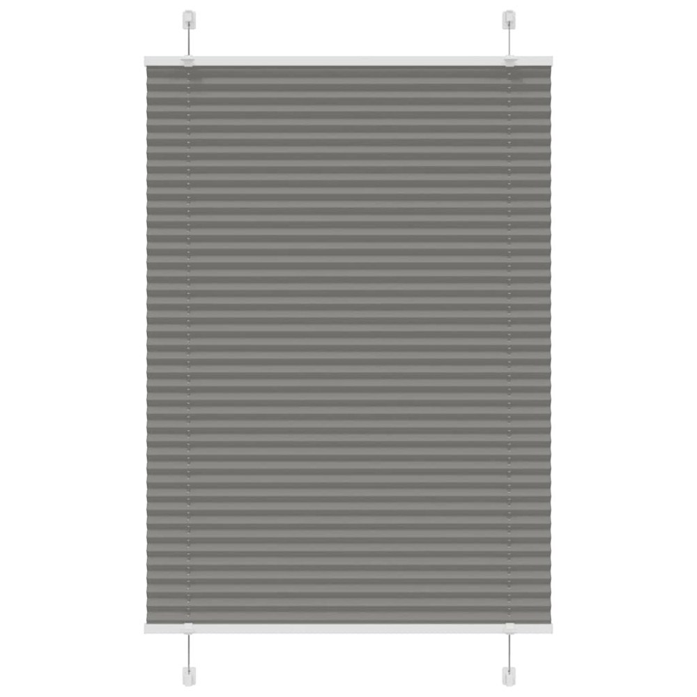 vidaXL Plisserad persienn antracit 100x150 cm tyg bredd polyester