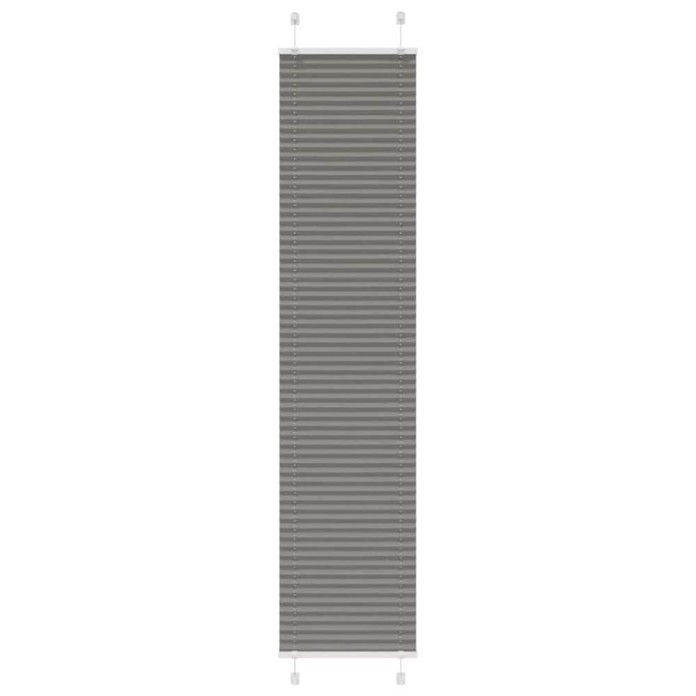 vidaXL Plisserad persienn antracit 50x200cm tyg bredd 49,4cm polyester