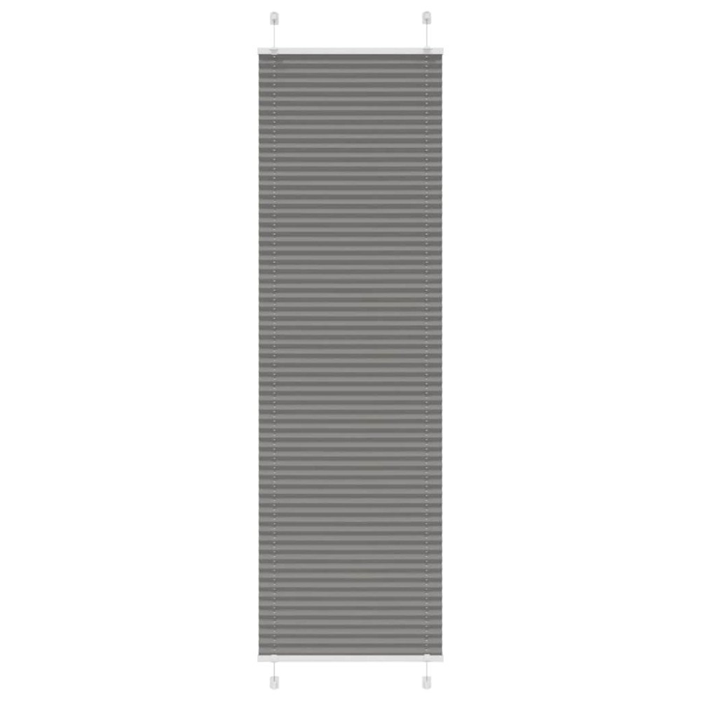 vidaXL Plisserad persienn antracit 55x200cm tyg bredd 54,4cm polyester