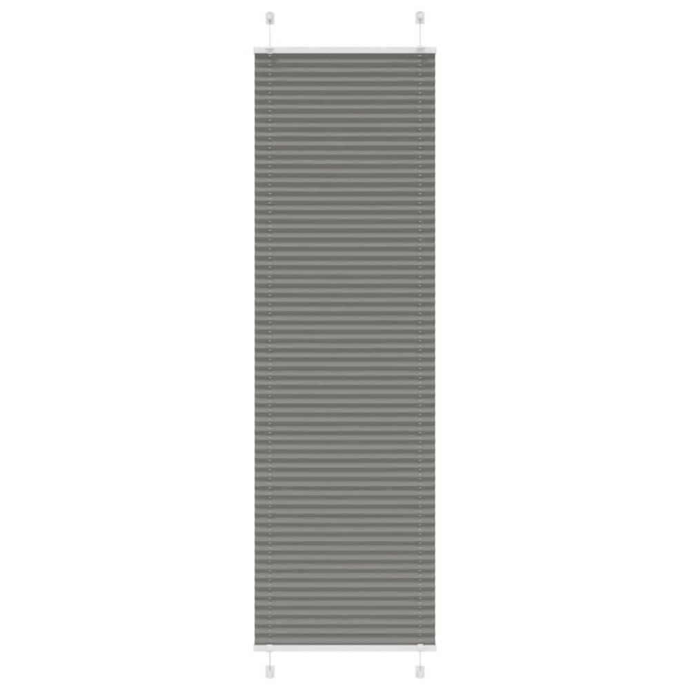 vidaXL Plisserad persienn antracit 65x200cm tyg bredd 64,4cm polyester