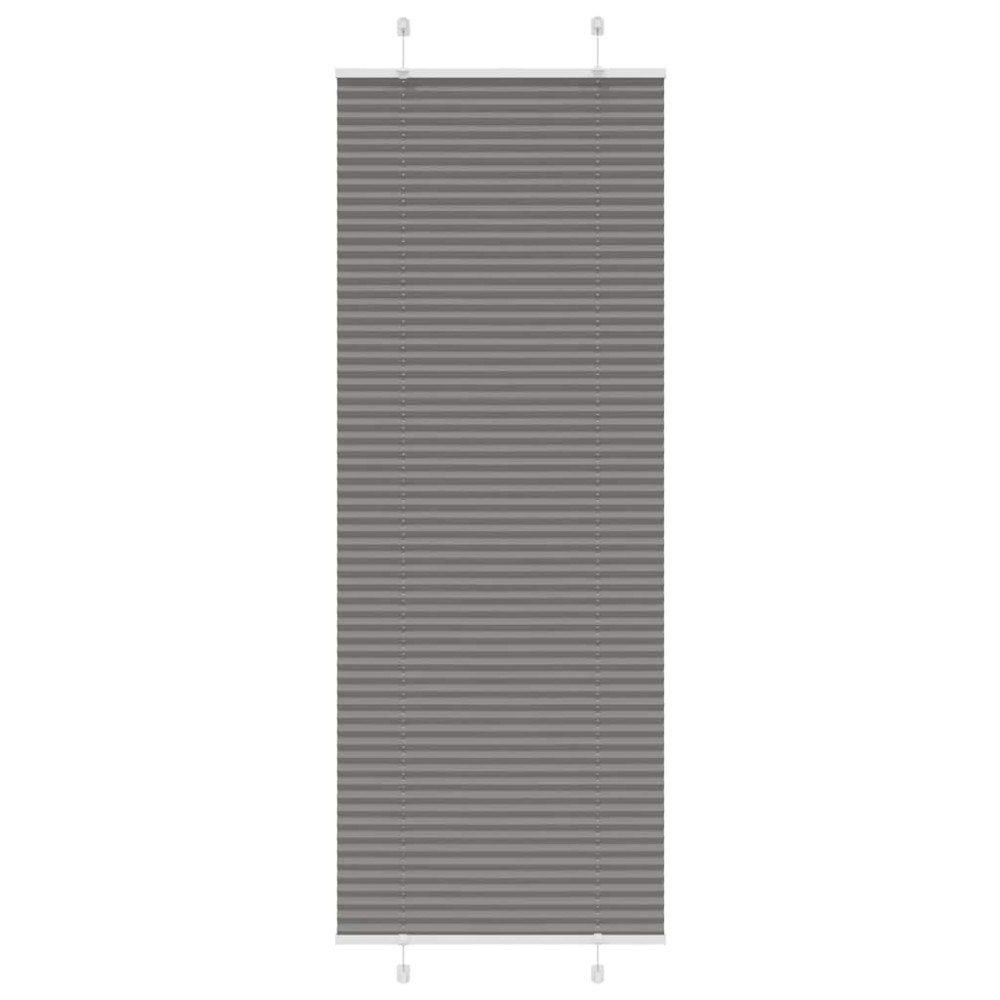 vidaXL Plisserad persienn antracit 75x200cm tyg bredd 74,4cm polyester