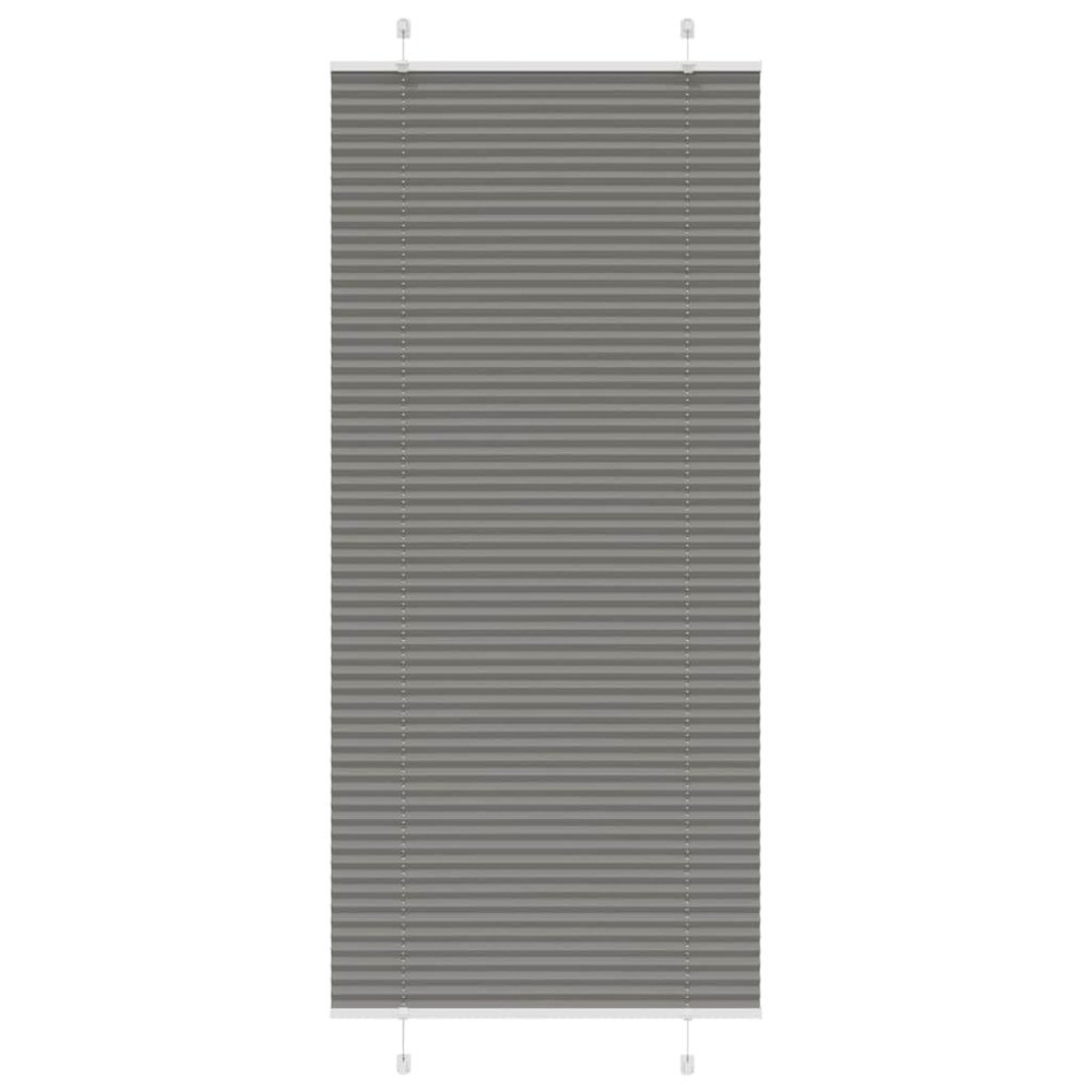 vidaXL Plisserad persienn antracit 85x200cm tyg bredd 84,4cm polyester