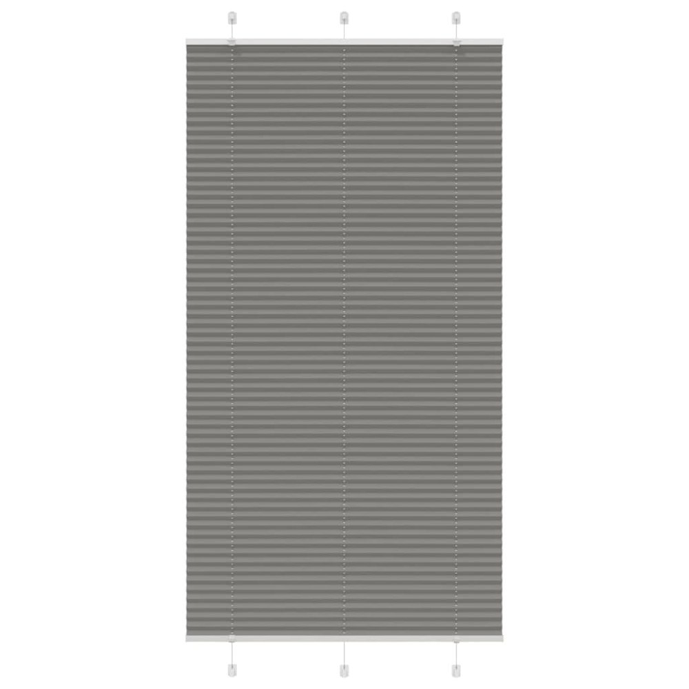 vidaXL Plisserad persienn antracit 110x200 cm tyg bredd 109,4 cm