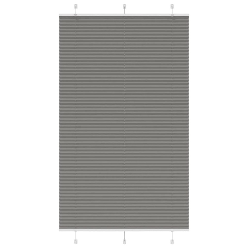 vidaXL Plisserad persienn antracit 120x200 cm tyg bredd 119,4 cm