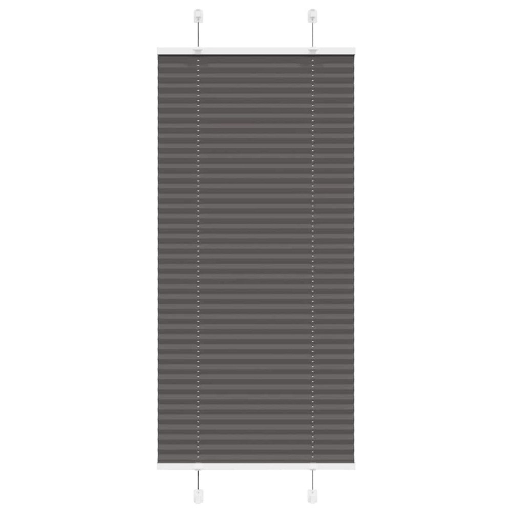 vidaXL Plisserad persienn svart 55x100cm tyg bredd 54,4cm polyester