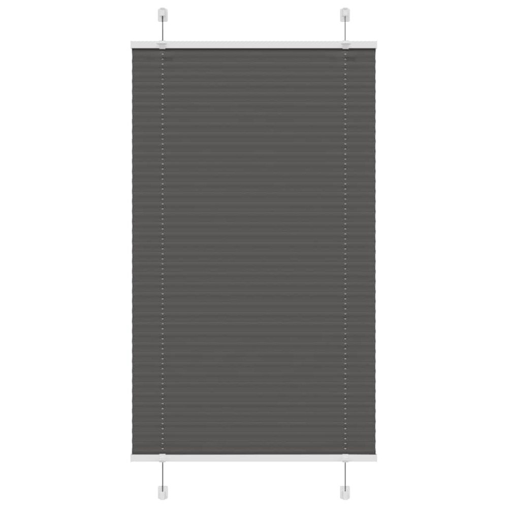 vidaXL Plisserad persienn svart 70x100 cm tyg bredd 69,4 cm polyester