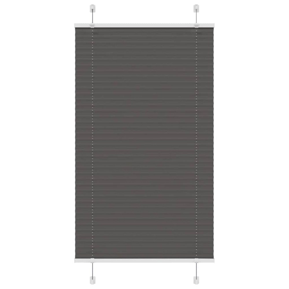 vidaXL Plisserad persienn svart 75x100 cm tyg bredd 74,4 cm polyester