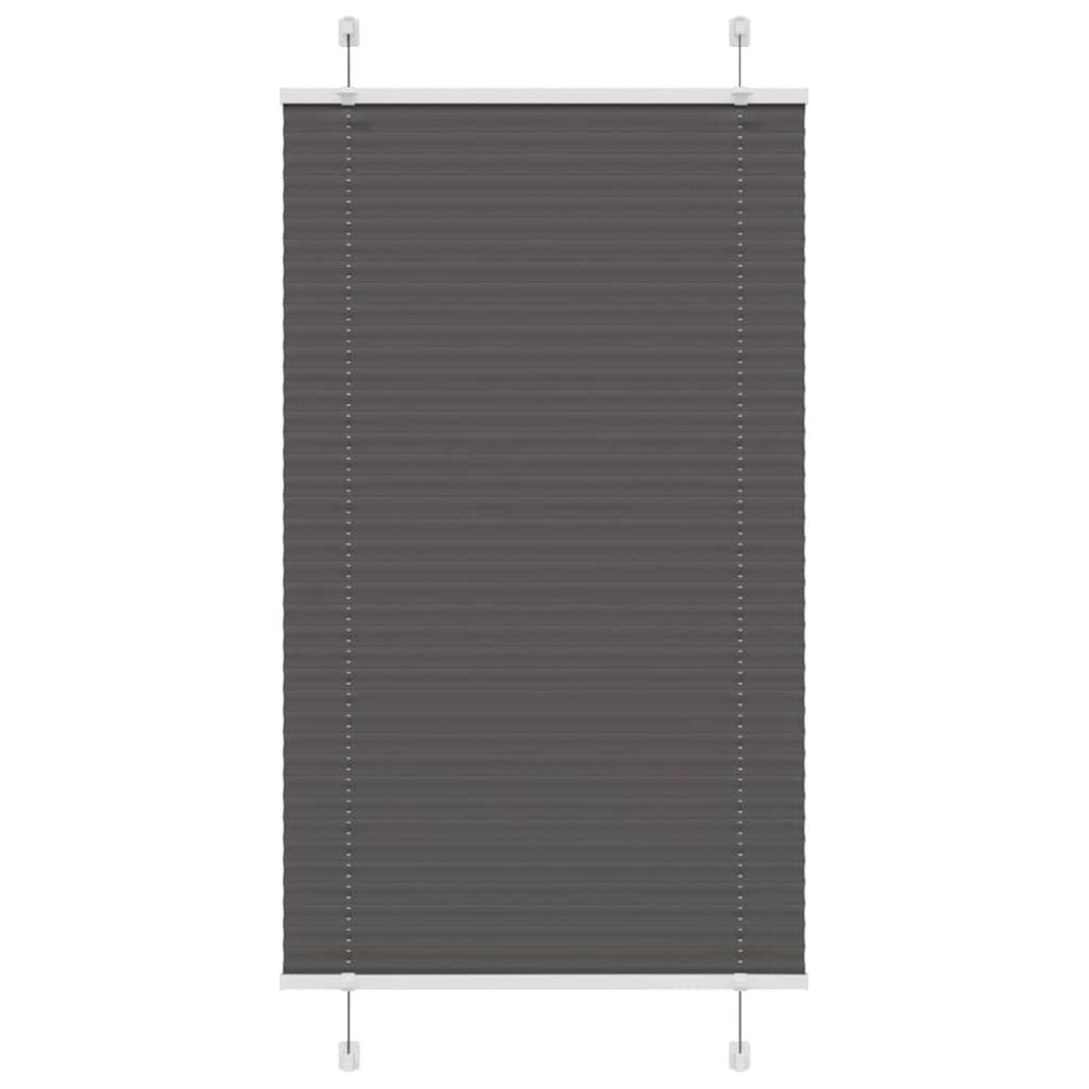 vidaXL Plisserad persienn svart 80x100 cm tyg bredd 79,4 cm polyester