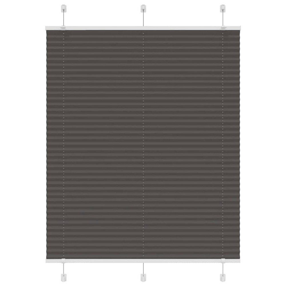 vidaXL Plisserad persienn svart 105x100 cm tyg bredd 104,4cm polyester