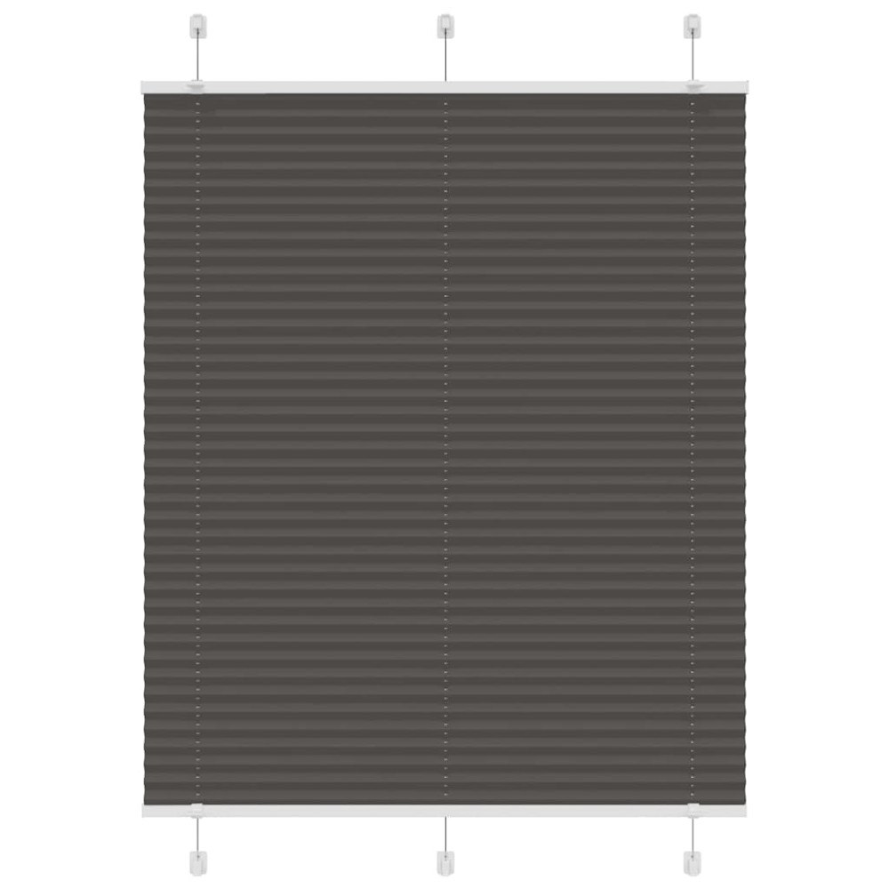 vidaXL Plisserad persienn svart 110x100 cm tyg bredd 109,4cm polyester