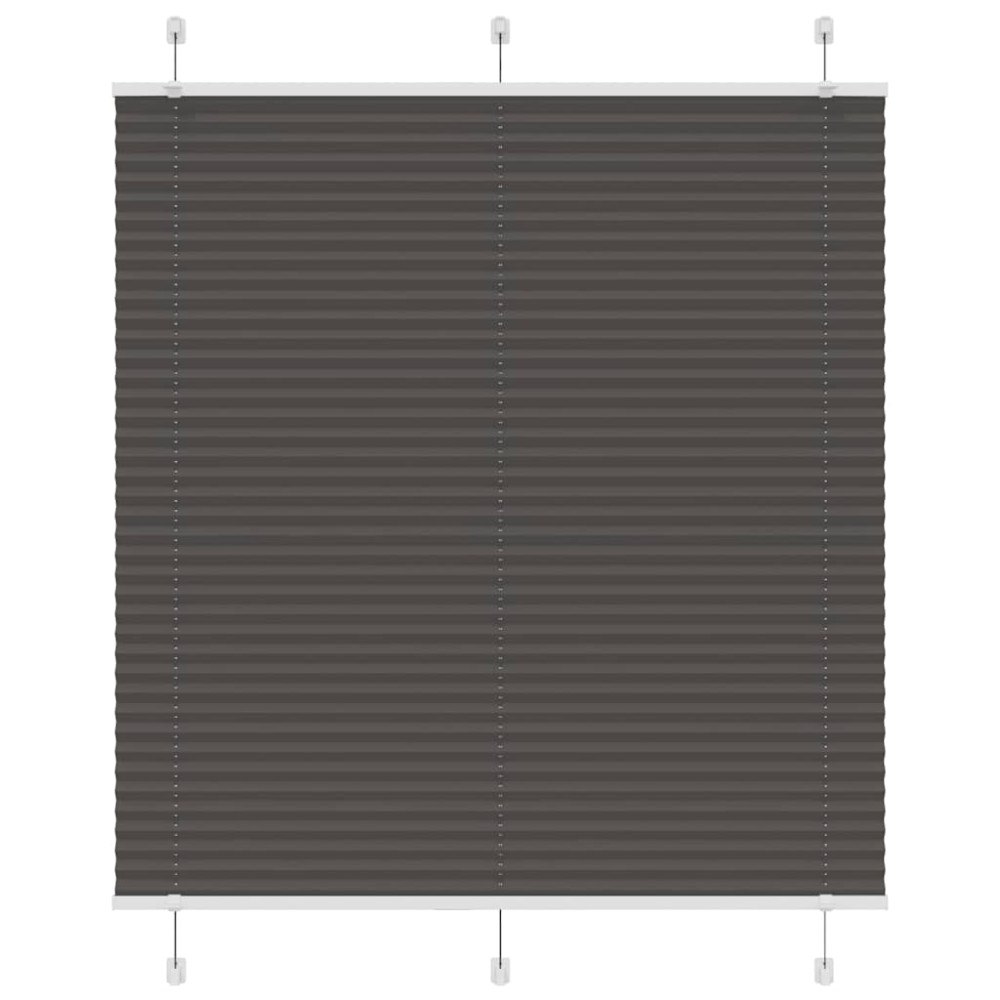 vidaXL Plisserad persienn svart 115x100 cm tyg bredd 114,4cm polyester