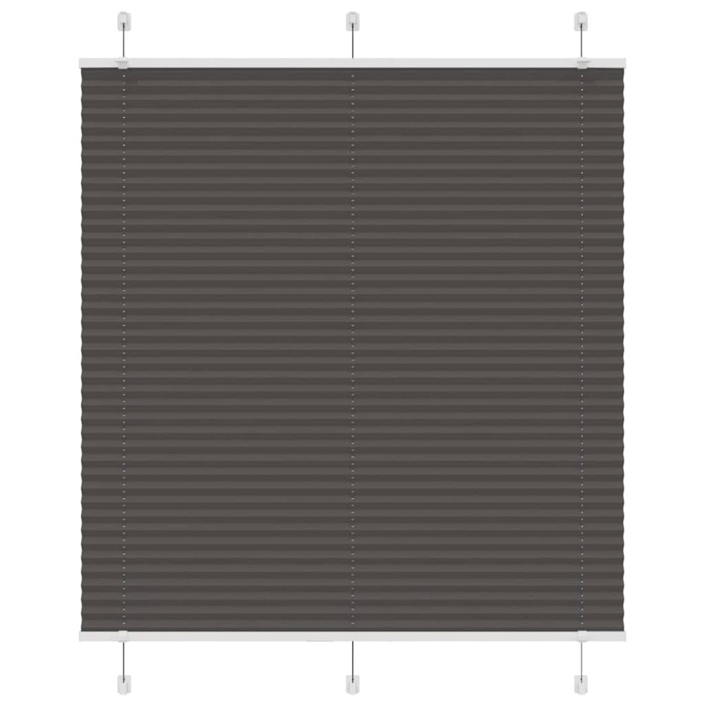 vidaXL Plisserad persienn svart 120x100 cm tyg bredd 119,4cm polyester