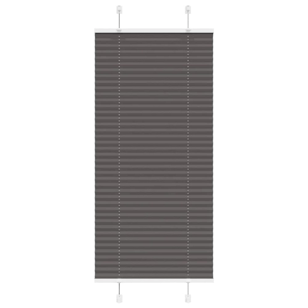 vidaXL Plisserad persienn svart 55x150cm tyg bredd 54,4cm polyester