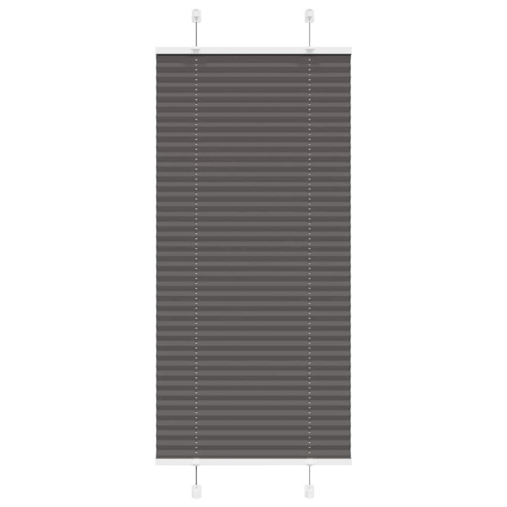 vidaXL Plisserad persienn svart 60x150cm tyg bredd 59,4cm polyester