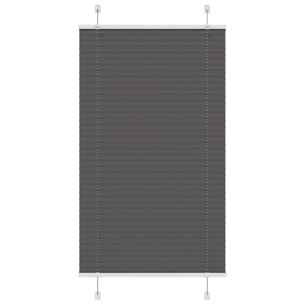 vidaXL Plisserad persienn svart 70x150 cm tyg bredd 69,4 cm polyester
