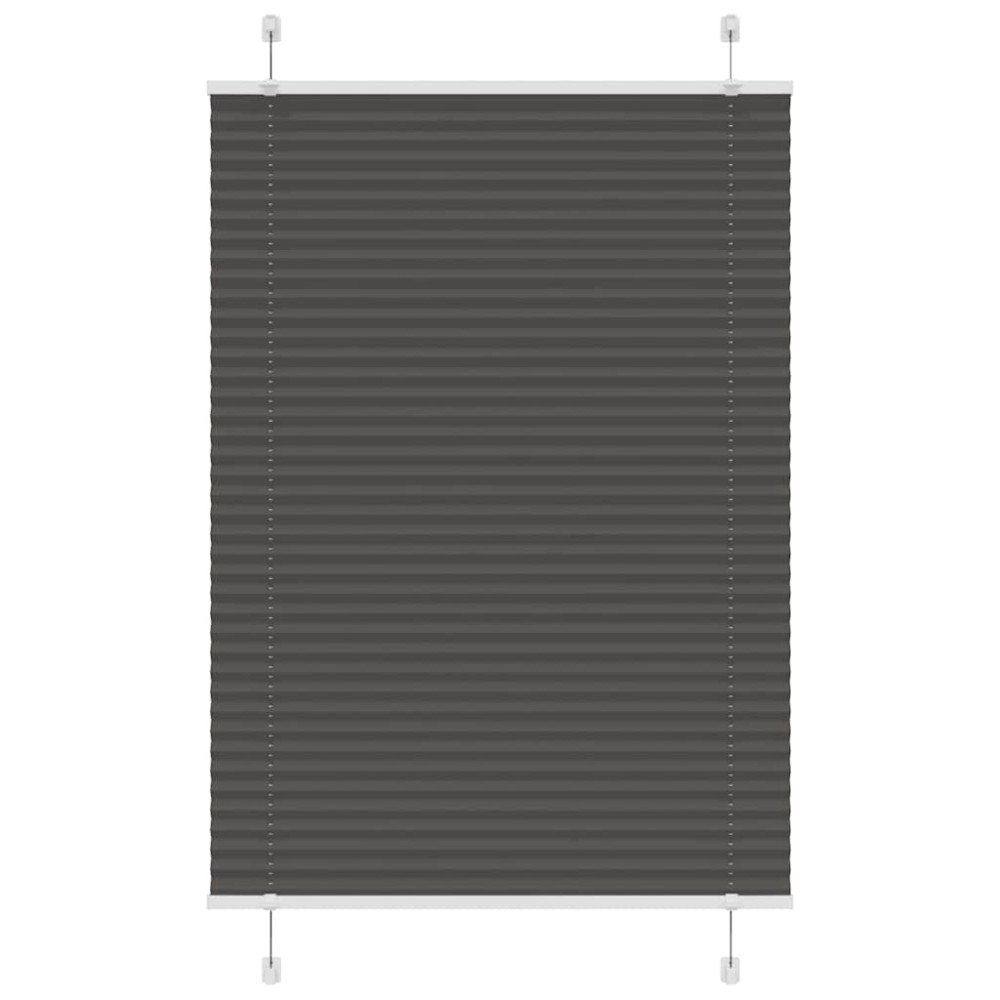 vidaXL Plisserad persienn svart 90x150 cm tyg bredd 89,4 cm polyester