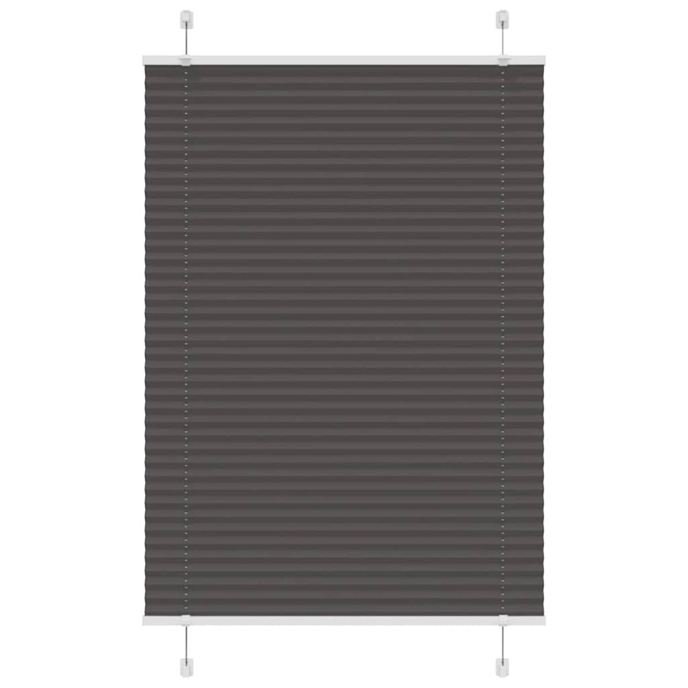 vidaXL Plisserad persienn svart 100x150 cm tyg bredd 99,4 cm polyester