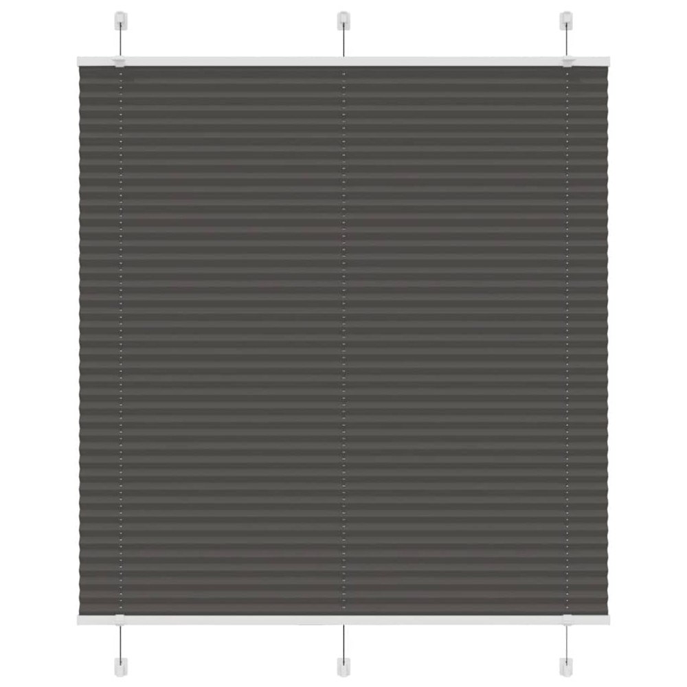 vidaXL Plisserad persienn svart 120x150 cm tyg bredd 119,4cm polyester