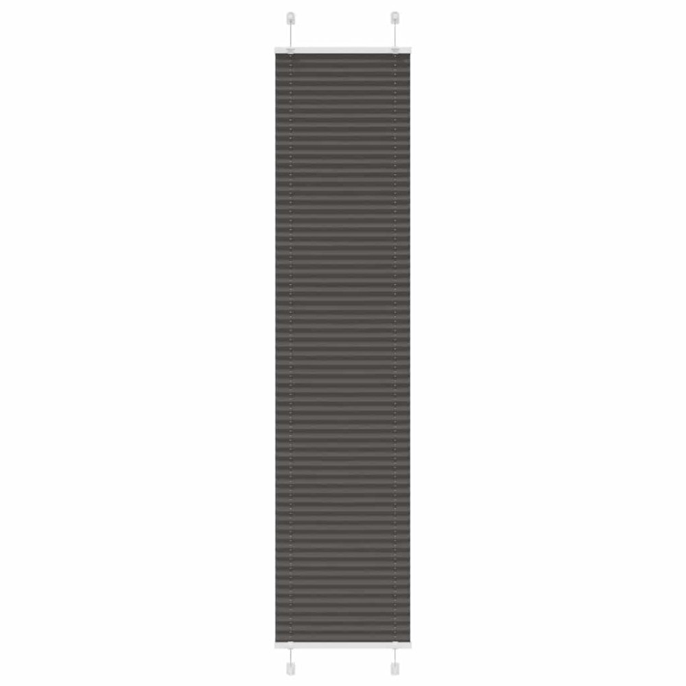 vidaXL Plisserad persienn svart 50x200cm tyg bredd 49,4cm polyester