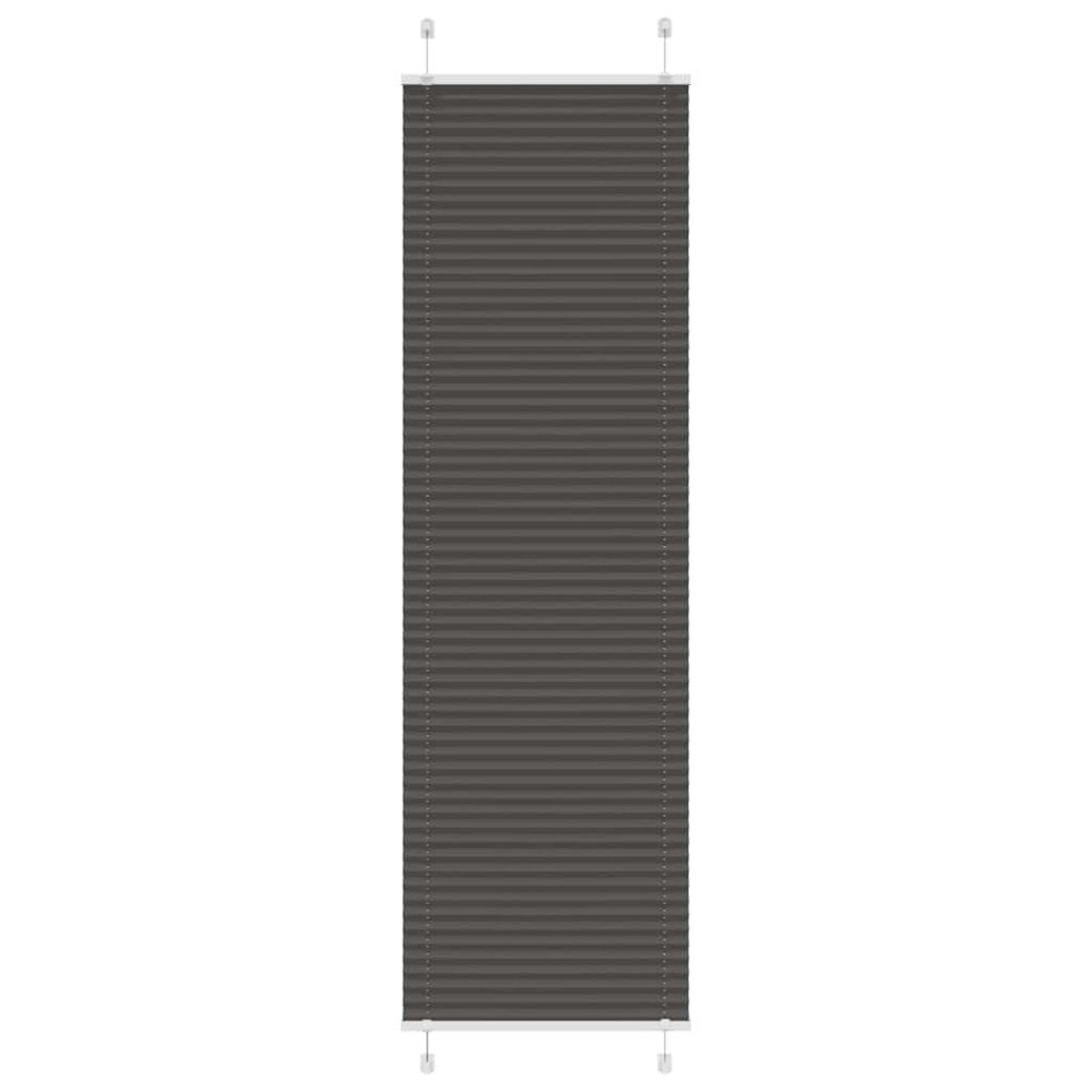 vidaXL Plisserad persienn svart 55x200cm tyg bredd 54,4cm polyester