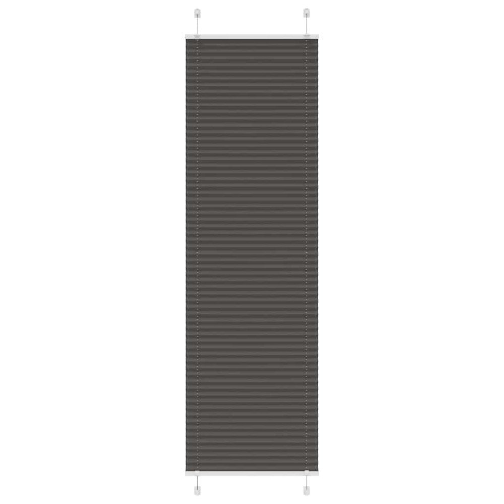 vidaXL Plisserad persienn svart 65x200cm tyg bredd 64,4cm polyester