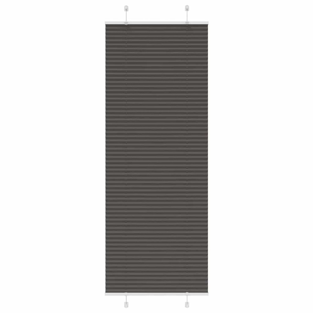 vidaXL Plisserad persienn svart 80x200 cm tyg bredd 79,4 cm polyester